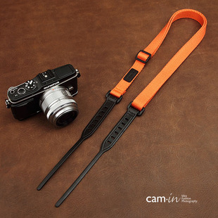 照相机背带 可调长度单反数码 cam 微单摄影肩带橙色 CAM1831
