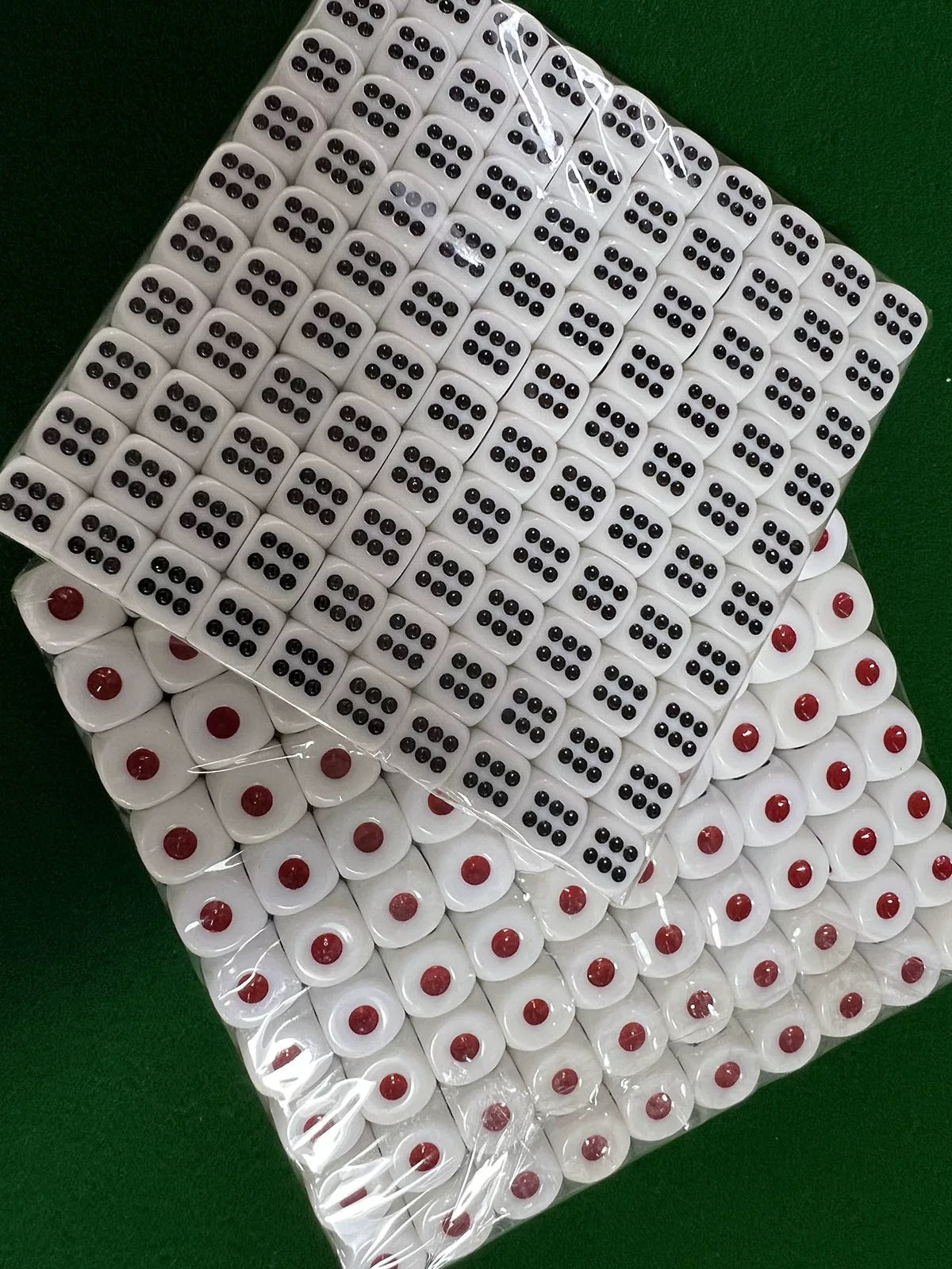 10#12#骰子全新料亚克力白底红黑点 圆角麻将色子/台湾骰子筛子