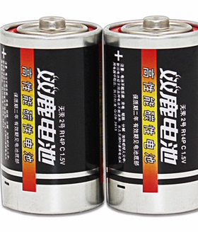 正品双鹿2号电池1点5V黑骑低碳AAA级无汞绿色 高性能2节装