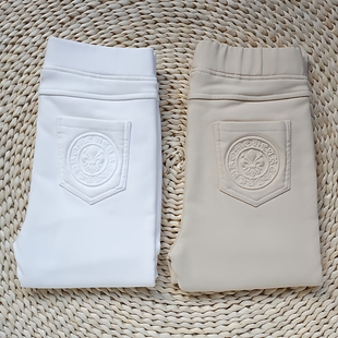 子 冬加绒高腰紧身小脚黑色长裤 弹力显瘦外穿打底裤 女春秋白色新款