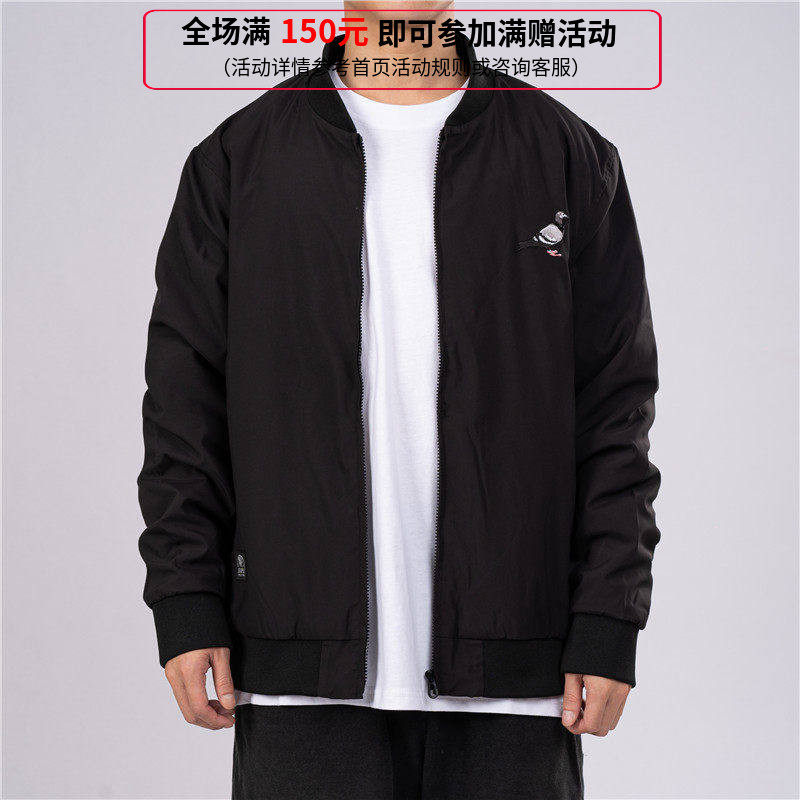 【清仓】staple pigeon飞行夹克 基础经典款刺绣logo薄款棉服外套