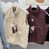 双面摇粒绒立领马甲通用户外男女同款 户外休闲保暖背心秋季