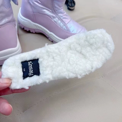 Очистите товары для экспорта иностранной торговли для детских снежных сапог и сапог из шерстяного, не скользящего теплых и холодных коротких ботинок