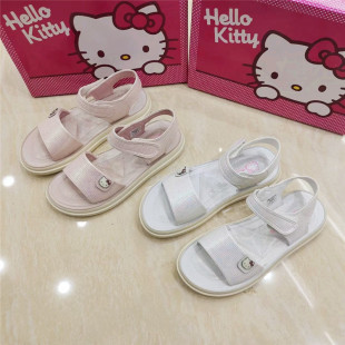 26新款女童凉鞋卡通猫儿童夏季轻便防滑好品软底简洁童鞋沙滩女鞋