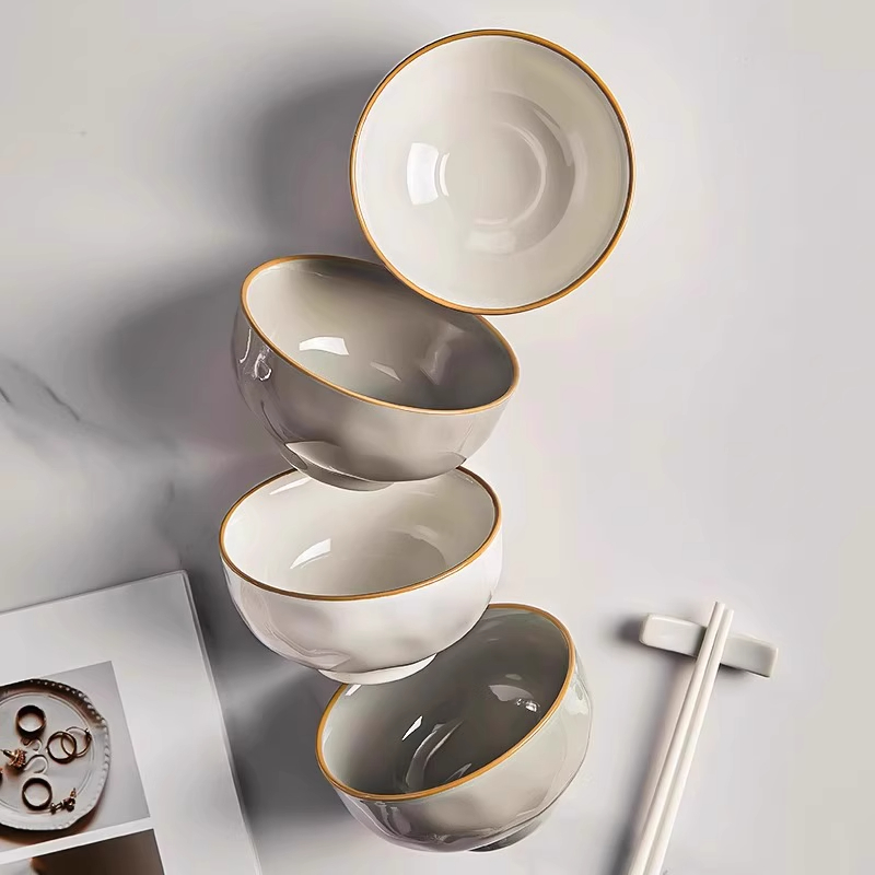 陶瓷米饭碗家用2025新款饭碗高颜值个人专用吃饭小碗面碗汤碗