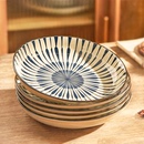 陶瓷盘子家用菜盘新款 日式 釉下彩餐盘高颜值印花盘子深盘汤盘碟子