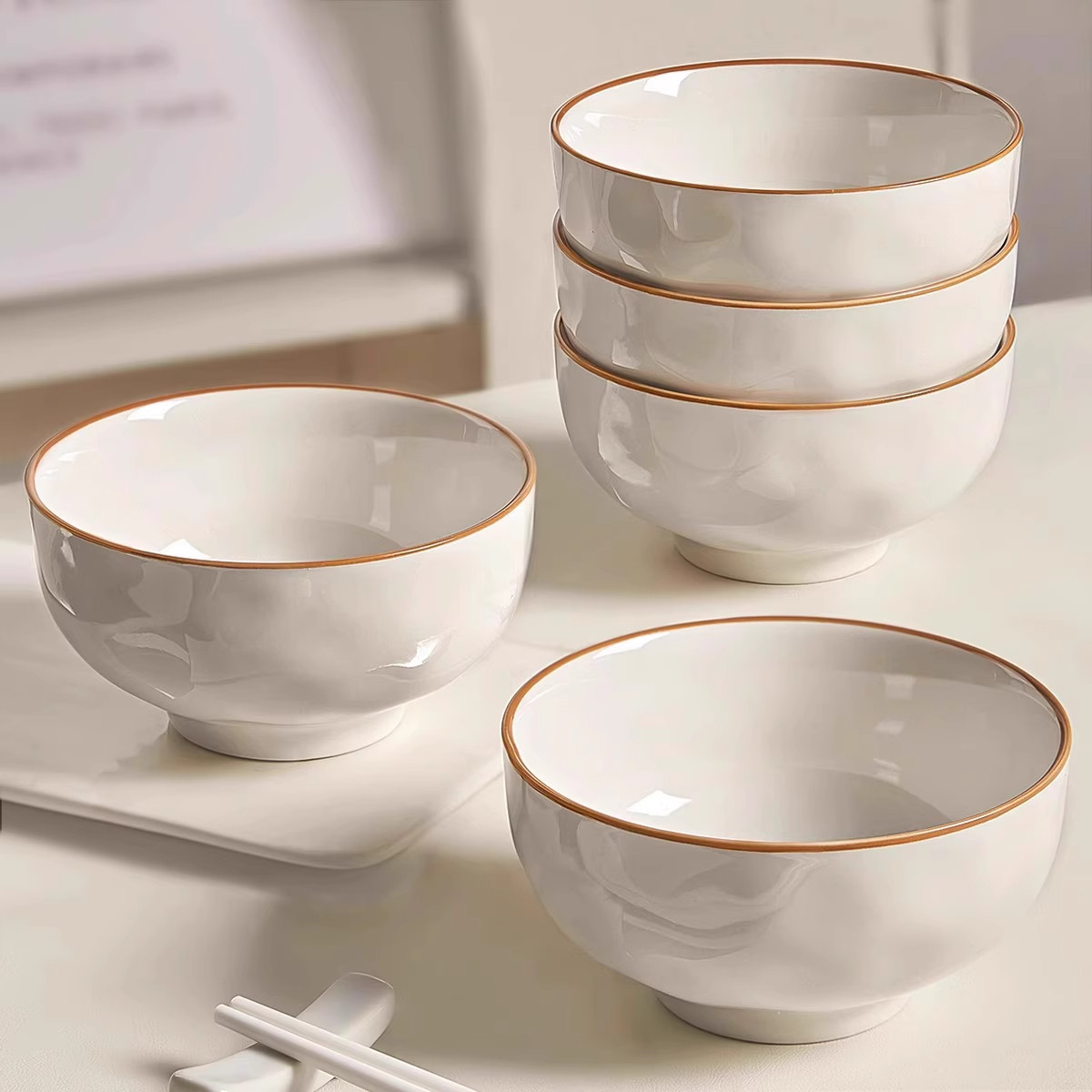 陶瓷米饭碗家用2025新款饭碗高颜值个人专用吃饭小碗面碗汤碗,餐饮具,碗,淘宝优惠券,粉丝福利购,淘宝优惠卷