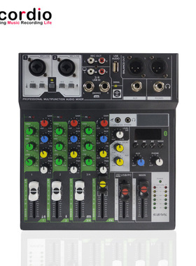 9Recordio GAX-6BT 小6路蓝牙小调音台内置48V供电舞台吉他功放