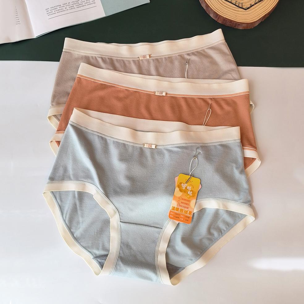 花仙子女士磨毛高腰润肤搞菌内裤