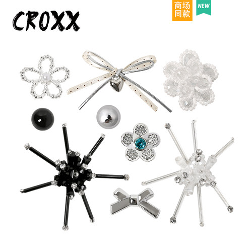 CROXX鞋扣洞洞鞋花装饰高级感花朵蝴蝶结DIY卡扣适配crocs/cross
