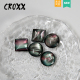 CROXX Crocs 扣几何适配Cross 复古炫彩极光色洞洞鞋 配饰仿贝母鞋