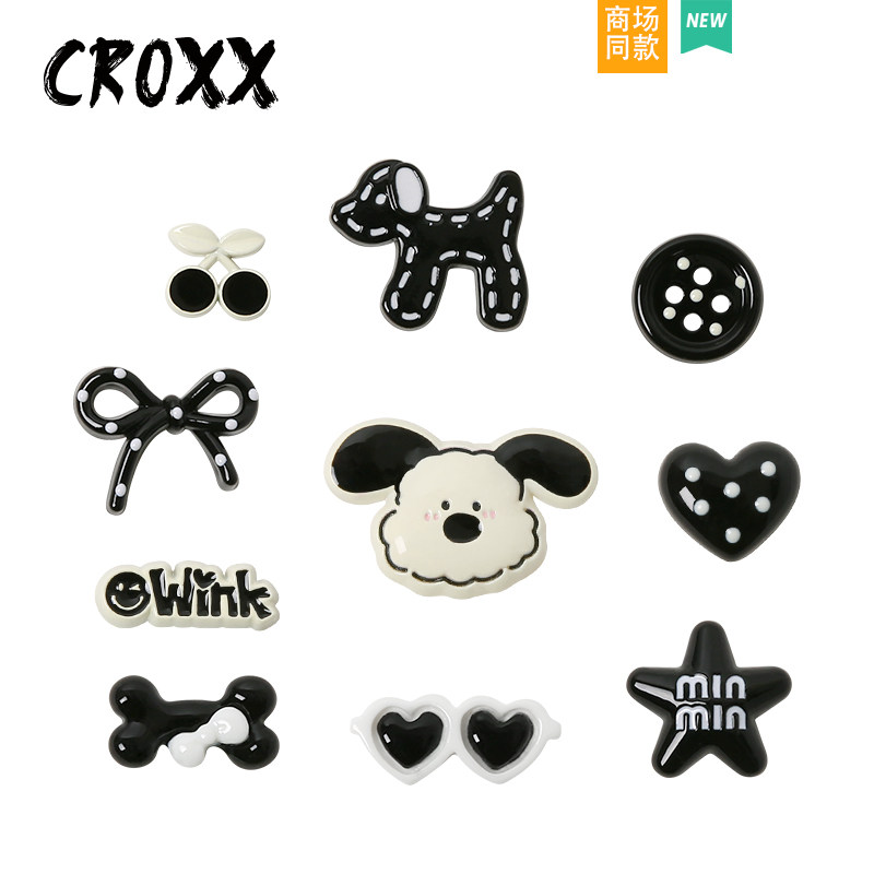 CROXX洞洞鞋配饰黑魔法小狗鞋花装饰diy鞋扣卡扣适配crocs/cross图片