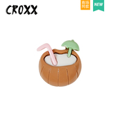 扣diy适配Cross CROXX Crocs 花装 饰鞋 洞洞鞋 配饰夏日椰汁度假风鞋