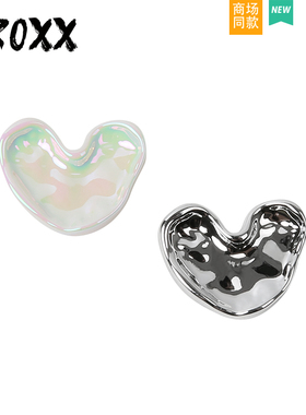 CROXX 洞洞鞋配饰七彩镭射爱心装饰扣配件鞋 卡扣适配Cross/Crocs