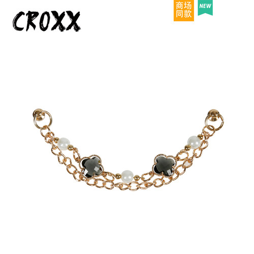 CROXX洞洞鞋配饰多切面仿水晶宝石鞋花装饰扣鞋链卡扣适配crocs