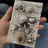 配饰鞋 花金属鞋 diy装 CROXX洞洞鞋 饰扣设计感卡扣适配crocs cross