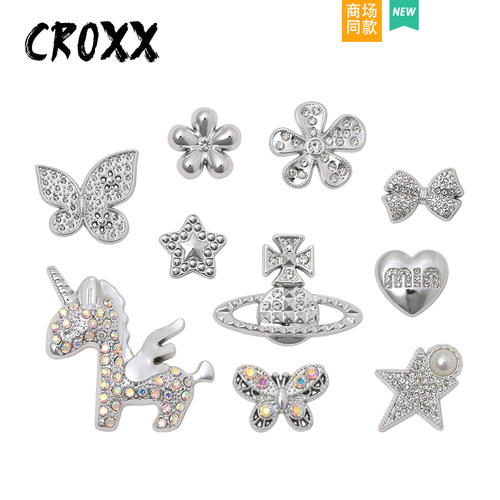 CROXX洞洞鞋配饰仿金属鞋扣独角兽高级感鞋花DIY卡扣适配crocs