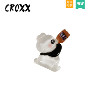 花卡骆驰crocs装 CROXX 配饰熊猫快乐水鞋 智必星 洞洞鞋 饰扣卡扣