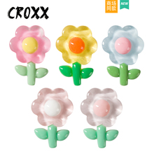 花装 CROXX 扣智必星鞋 配饰鞋 饰扣卡扣diy 清新可爱透明花朵洞洞鞋