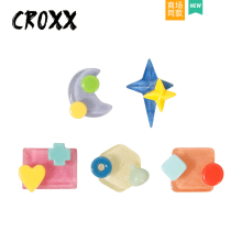 饰扣卡扣配件diy高级感配件 配饰crocs配饰装 CROXX 撞色几何洞洞鞋