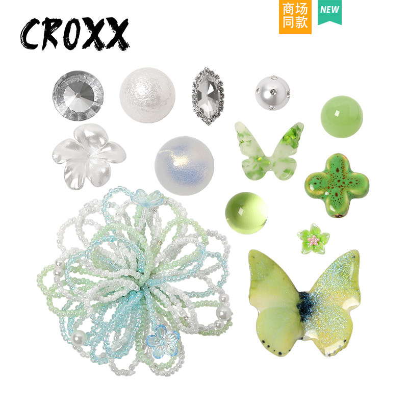 CROXX洞洞鞋配饰蝴蝶花朵鞋花珍珠鞋扣配件拖鞋装饰卡扣适配Cross图片