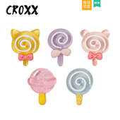 冰透棒棒糖洞洞鞋 配饰鞋 花装 CROXX 饰扣diy配件适配Cross Crocs