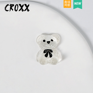 CROXX 洞洞鞋配饰 透明小胖熊鞋扣智必星crocs装饰扣卡扣diy配件