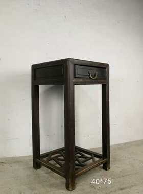 收藏品 清代 苏作血榉木带屉花几