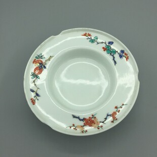 日本茶器 人间国宝 十三代酒井田柿右卫门作 錦柘榴梅菊文碟 壶承