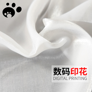 样卡170#行路者/超亮光滑无弹透明挺阔闪光清风缎/印花面料布料