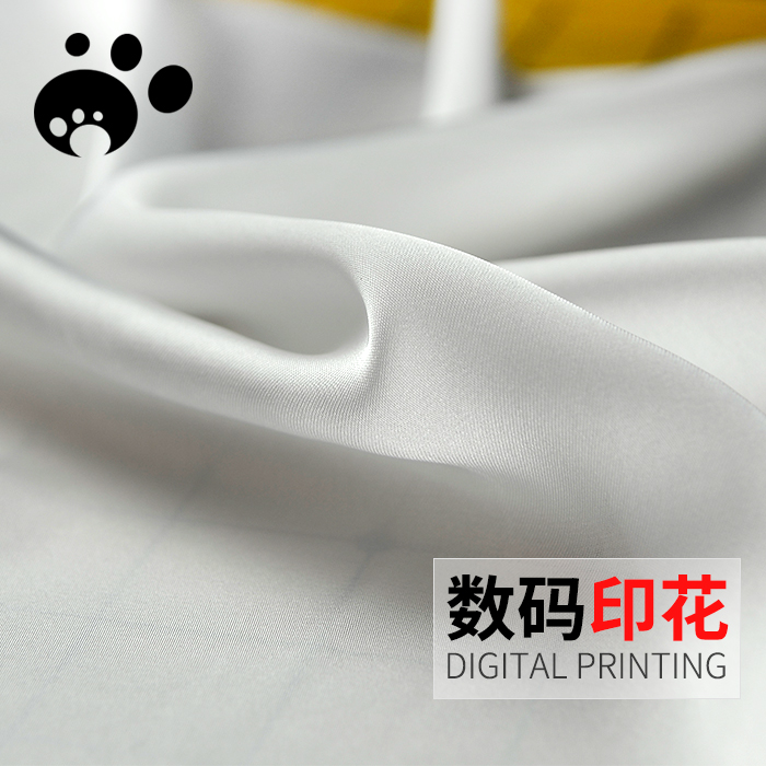 无弹缎面雪纺117#数码印花布料定制/里衬连衣裙衬衫礼服古装裙