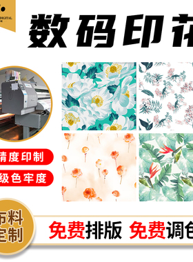 行路者数码印花定制加工面料布料 打样图案毕设打印 娃衣格裙定做