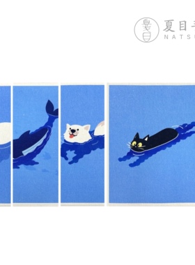 97-100《游泳动物》系列手工随身旅行水彩本手账速写本宝虹鲁本斯