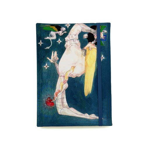 「NATSUME x 双枪老太婆」32k竖版手工布艺线装水彩本宝虹阿诗