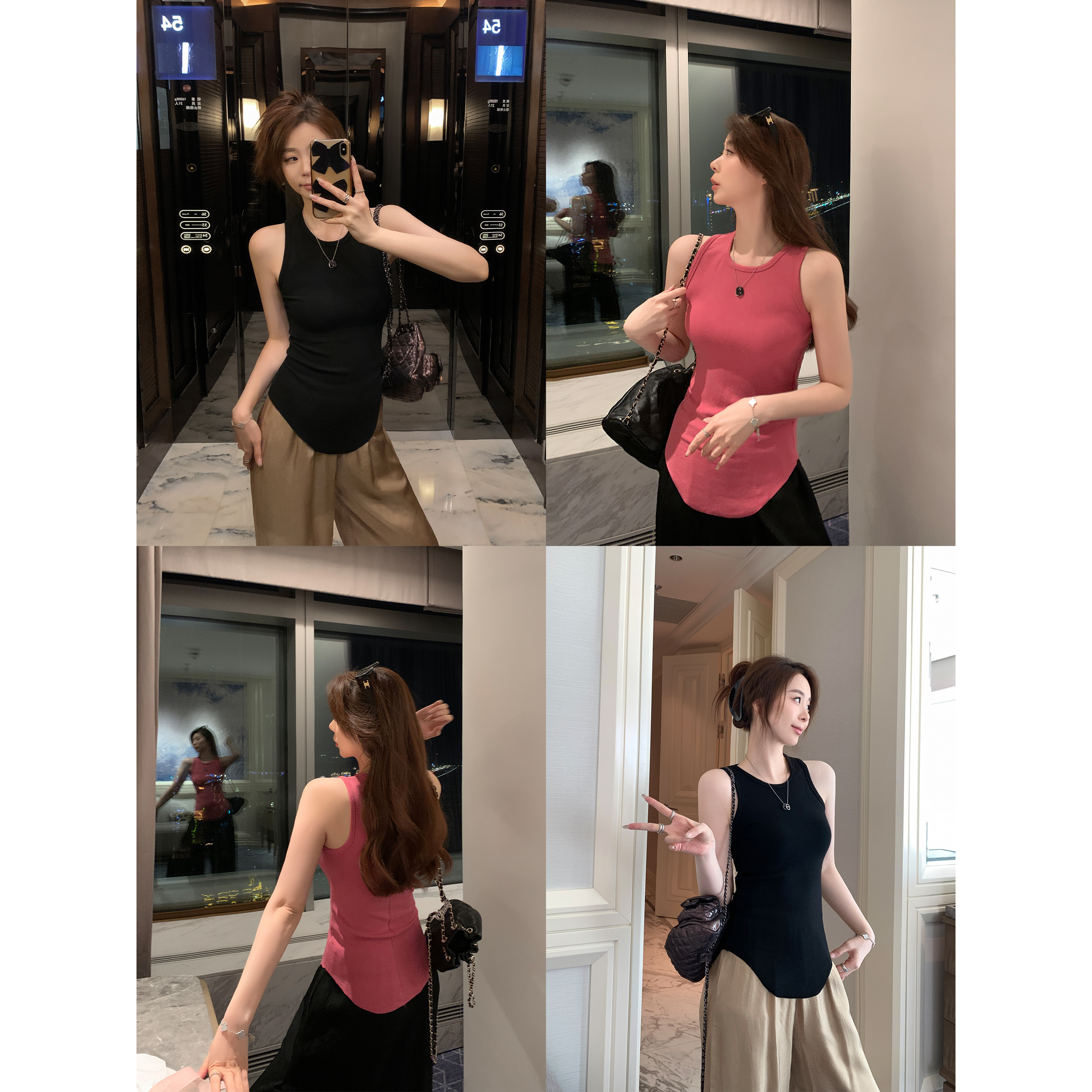 弹力不紧绷百搭背心女