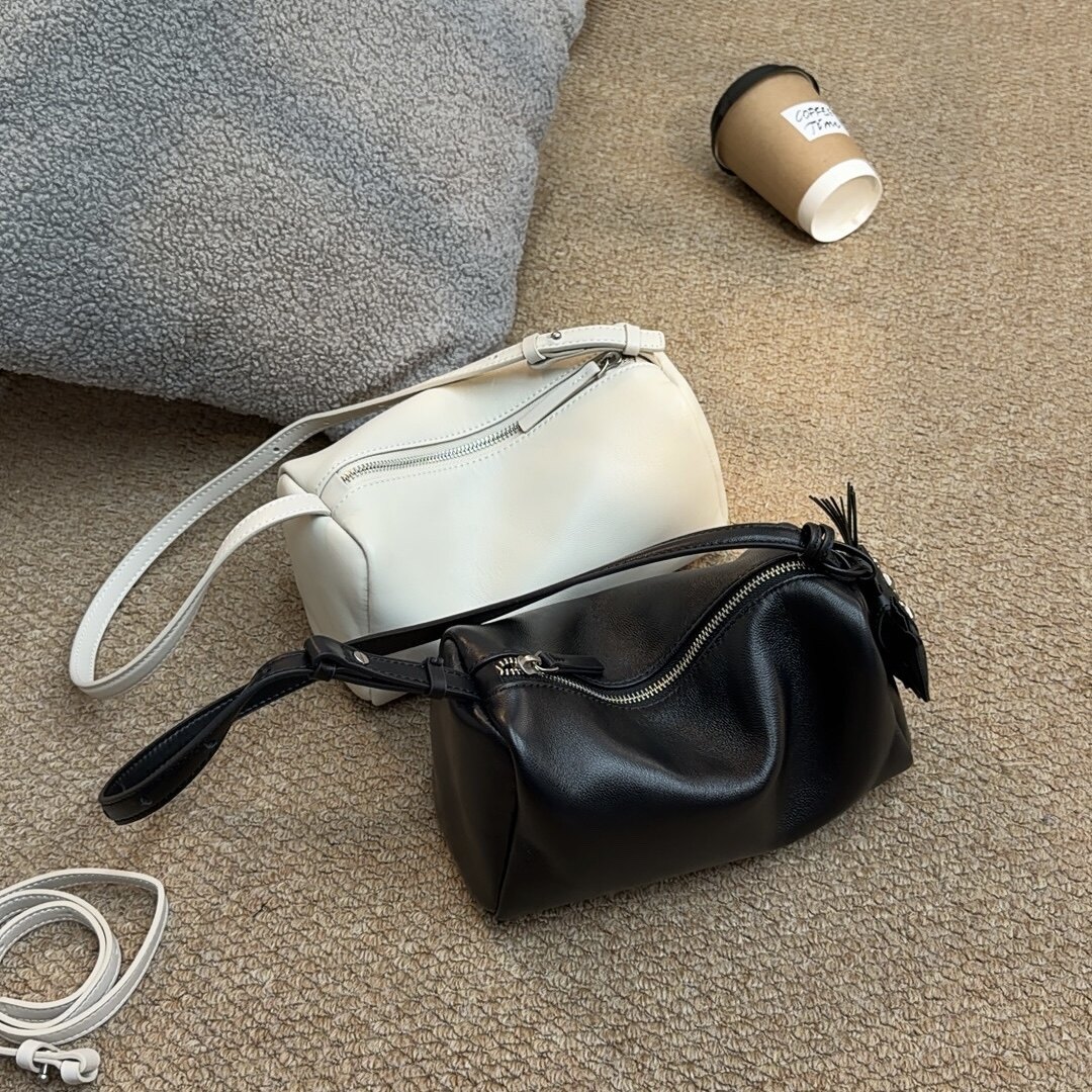 头层羊皮枕头包小包女单肩包百搭通勤高级感手提包简约单肩斜挎包