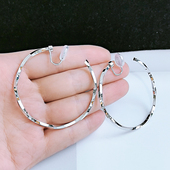 夸张个性 爆款 高级感耳饰 气质素圈耳夹女无耳洞耳圈2024新款 会晃