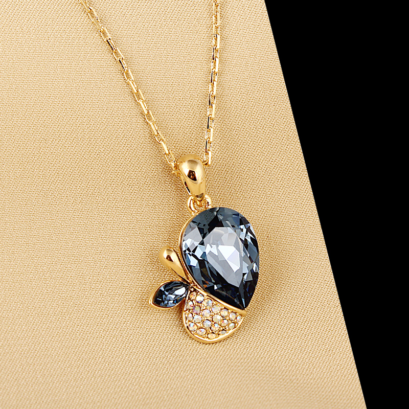 奥地利水晶短款吊坠项链女韩版气质锁骨链高档脖子饰品母亲节礼物