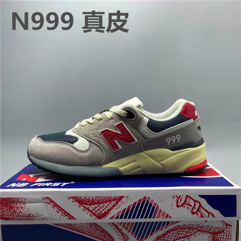 出口尾货春夏真皮透气运动男鞋外贸N999复古慢跑鞋捡漏情侣跑步鞋