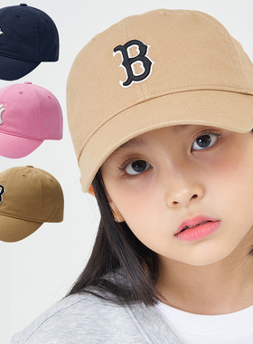 24新款MLB儿童棒球帽男女童NY大标字母刺绣运动帽鸭舌帽7ACP6604N