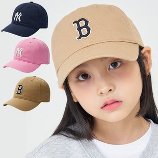24新款MLB儿童棒球帽男女童NY大标字母刺绣运动帽鸭舌帽7ACP6604N