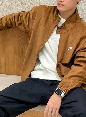 24新款Nike耐克男子外套复古灯芯绒宽松立领保暖运动夹克FZ0632