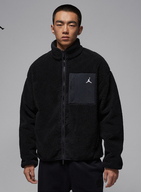 Jordan25新款Nike耐克男子外套仿羊羔绒保暖立领运动夹克HV0779