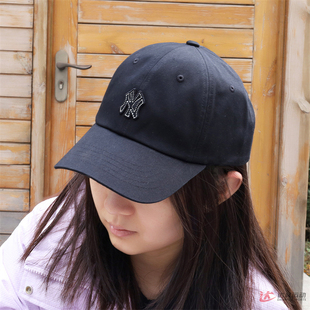 24新款 MLB情侣棒球帽男女NY刺绣小标软顶休闲帽鸭舌帽3ACPB074N