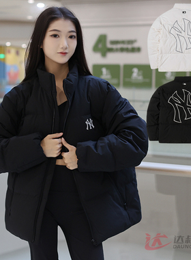 24新款MLB情侣羽绒服男女NY大标运动休闲保暖棉羽外套3ADJB0446