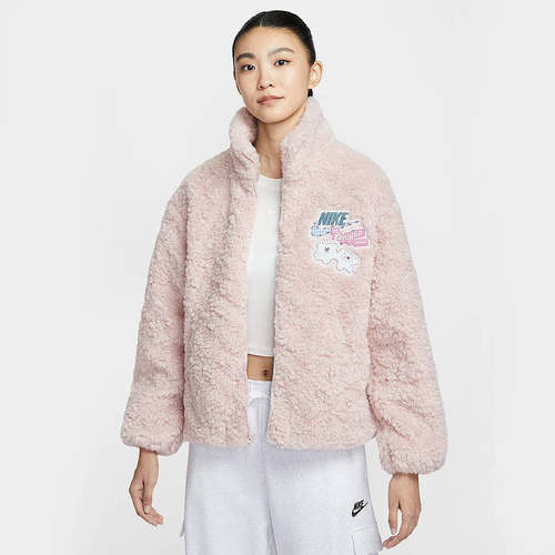 Nike耐克女子仿羊羔绒立领外套