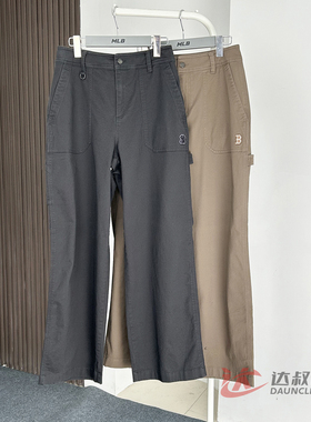 25新款MLB情侣长裤男女NY复古水洗工装梭织休闲运动裤3AWPV0954