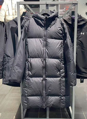 24新款UA安德玛女子羽绒服Limitless长款连帽运动棉羽外套1384649