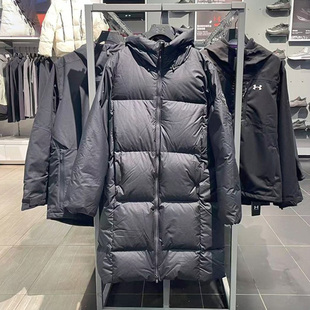 24新款UA安德玛女子羽绒服Limitless长款连帽运动棉羽外套1384649