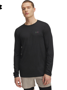 25新款UA安德玛男子长袖RUSH Seamless训练圆领运动T恤1379282